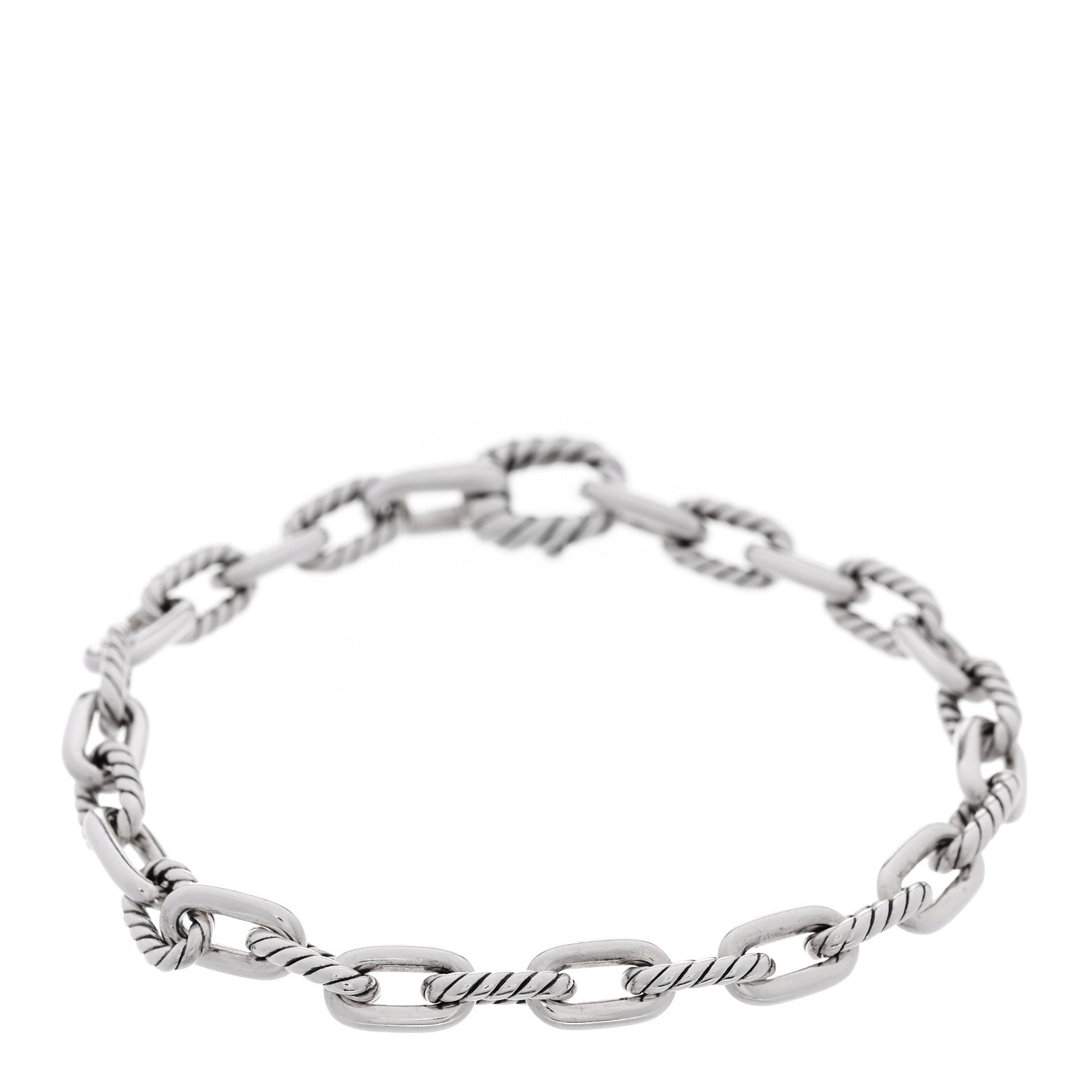 David Yurman Sterling Silver 10mm Medium Oval Link Bracelet 1 of 3