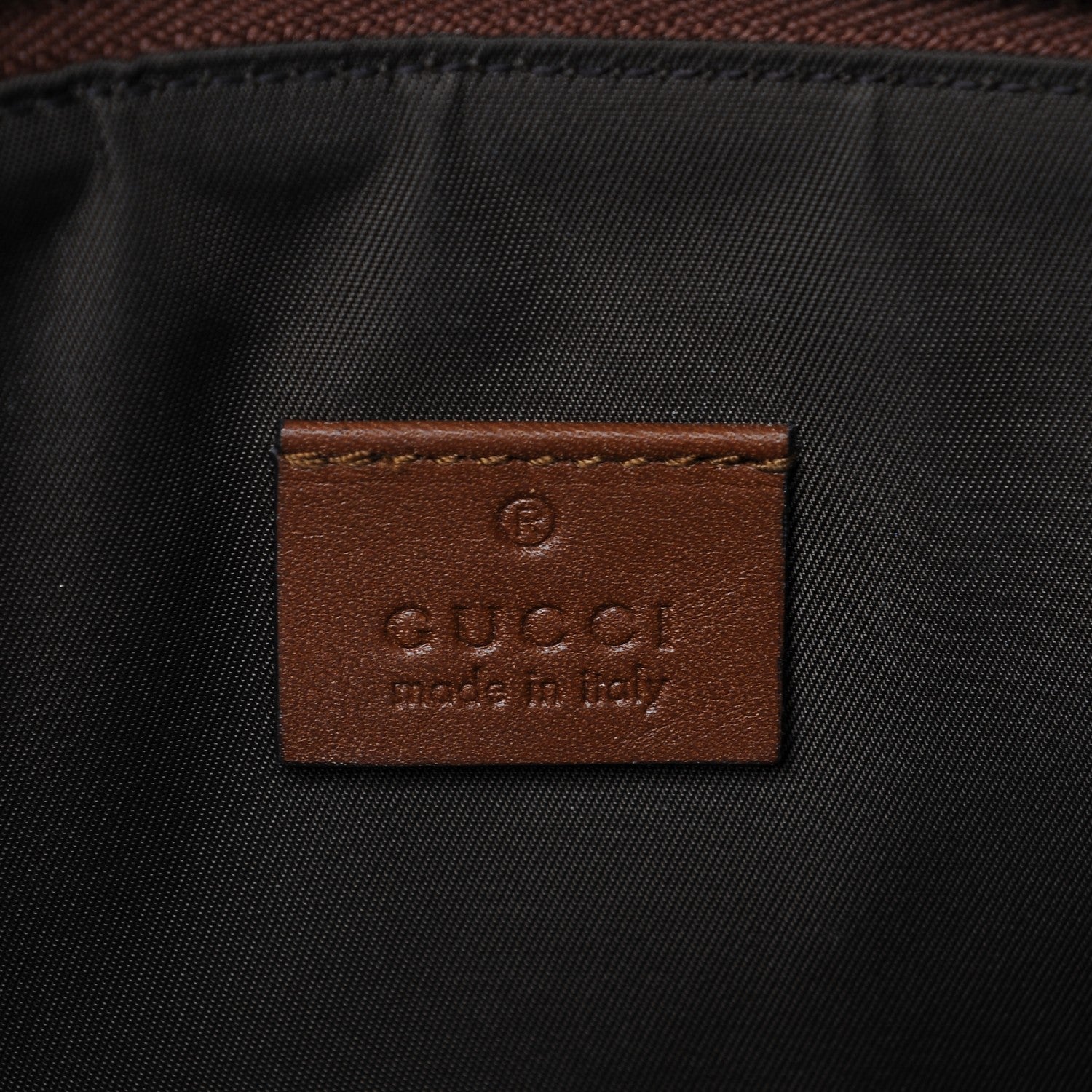 Gucci Calfskin GG Supreme Monogram Blind for Love Embroidered Large Zip Pouch Brown 6 of 8