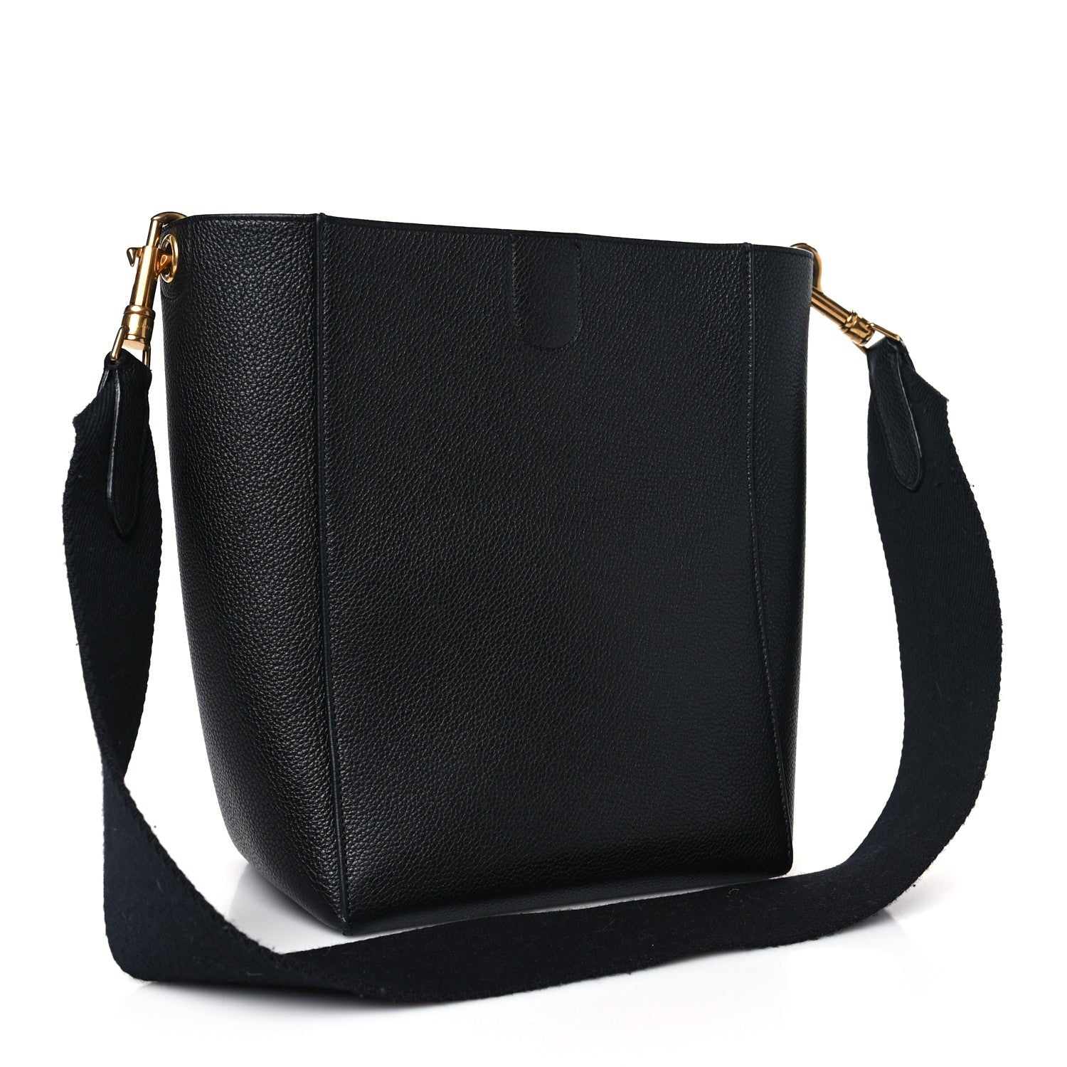 Celine Soft Grained Calfskin Small Sangle Bucket Bag Black 3 of 8