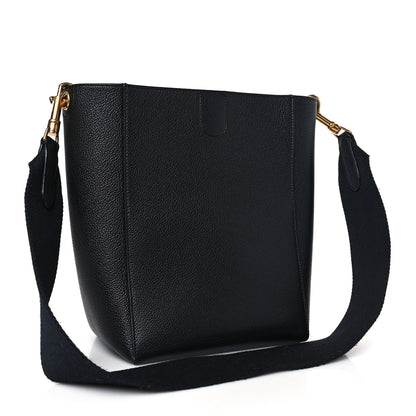 Celine Soft Grained Calfskin Small Sangle Bucket Bag Black 3 of 8