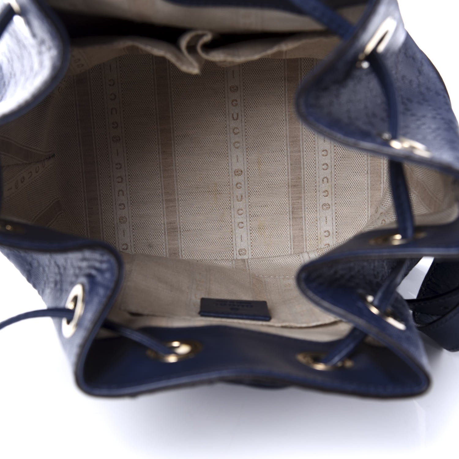 Gucci Hilary Lux Bright Diamante Small Bucket Bag Classic Marine 5 of 9