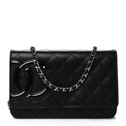 Chanel Calfskin Quilted Cambon Wallet On Chain WOC Black 1 of 12