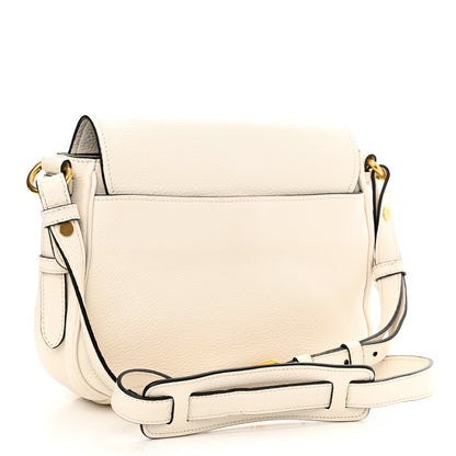 Prada Vitello Phenix Double Buckle Messenger Bag White 3 of 10
