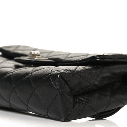 Chanel Aged Calfskin Quilted 2.55 Reissue Flap Belt Bag Clutch Black 8 of 10