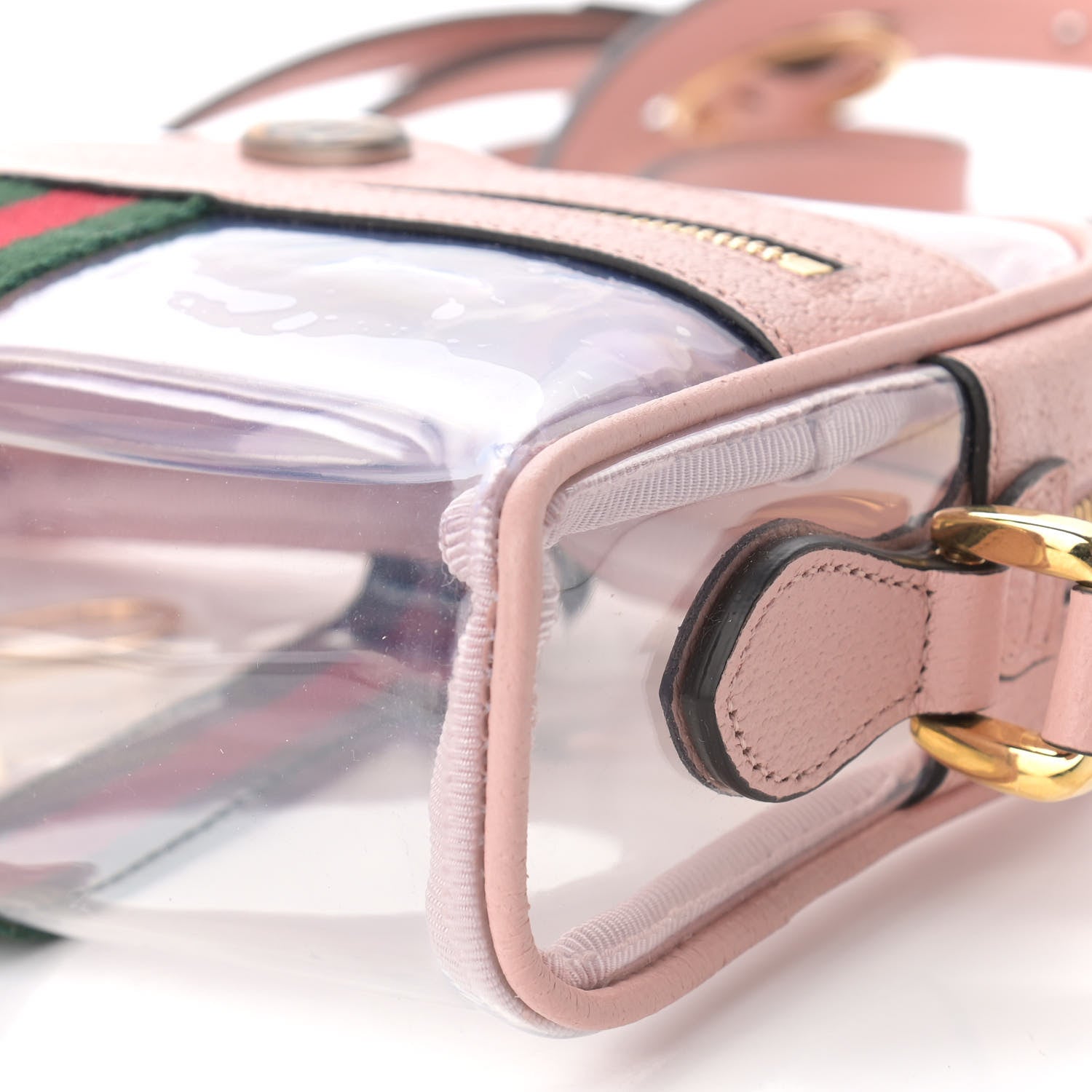 Gucci Vinyl Web Mini Ophidia Transparent Shoulder Bag Perfect Pink 9 of 9
