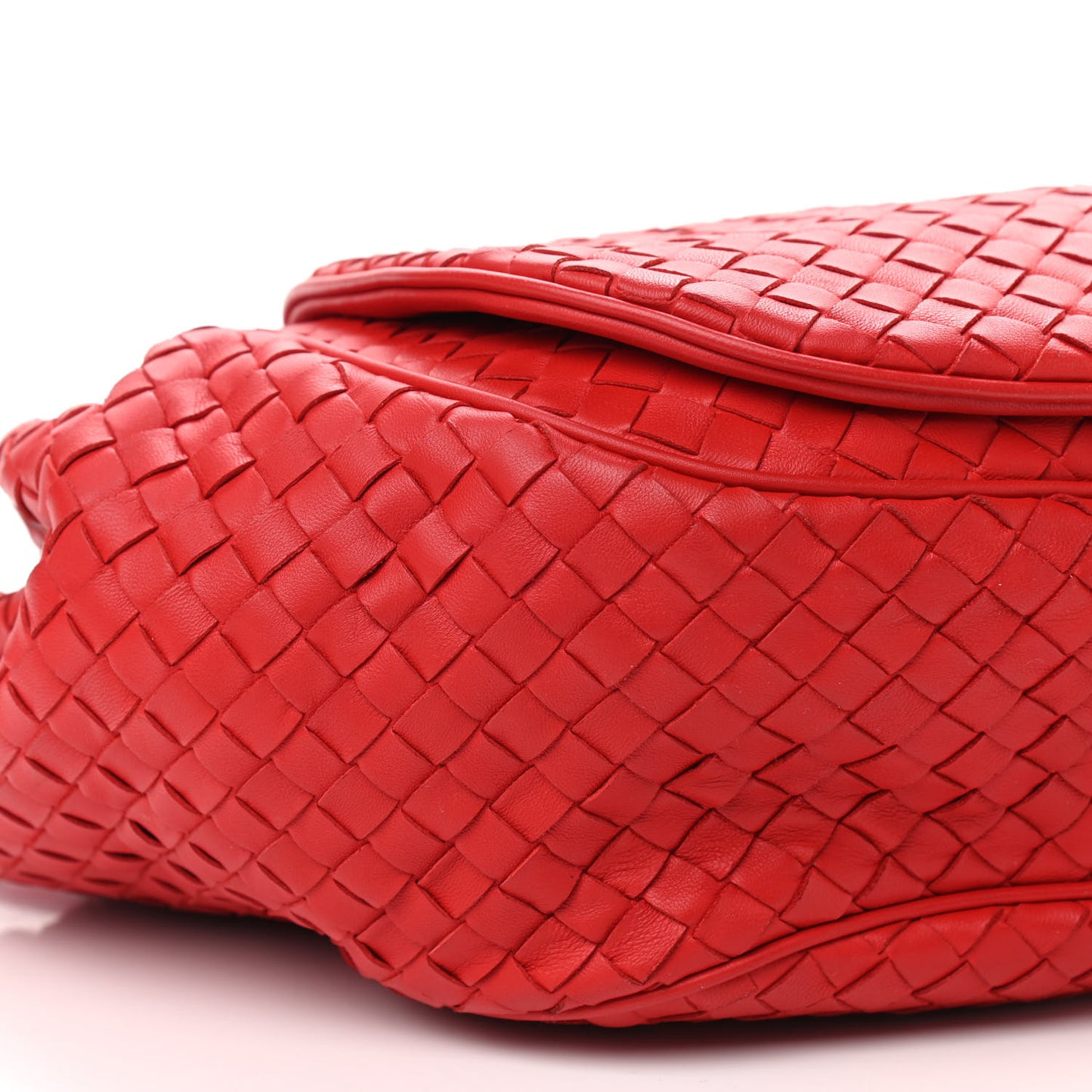 Nappa Intrecciato Shoulder Bag Red
