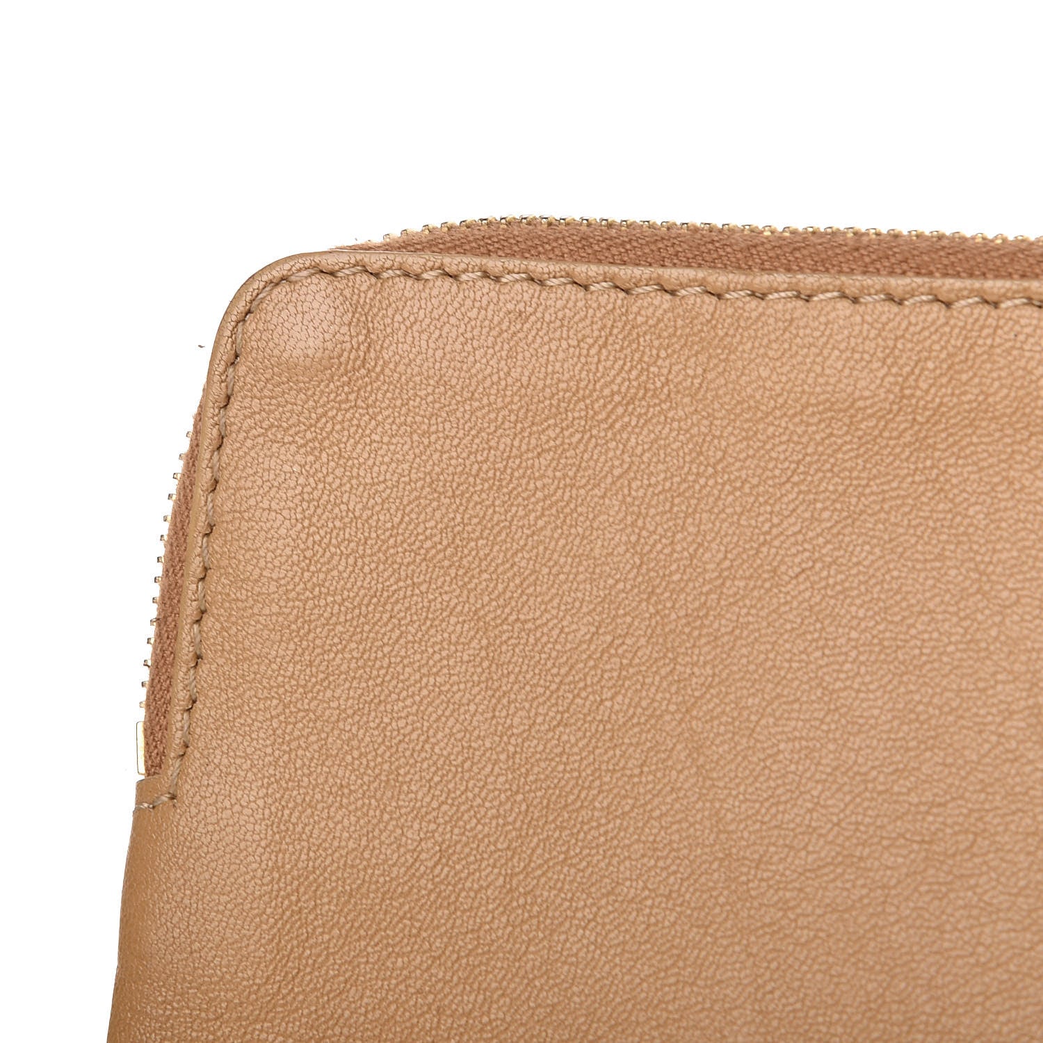 Celine Lambskin Bi-Color Solo Clutch Pouch Nude 16 of 17