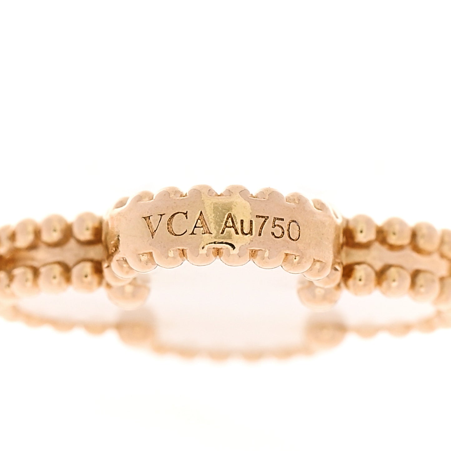 18K Yellow Gold Mother of Pearl 5 Motifs Vintage Alhambra Bracelet