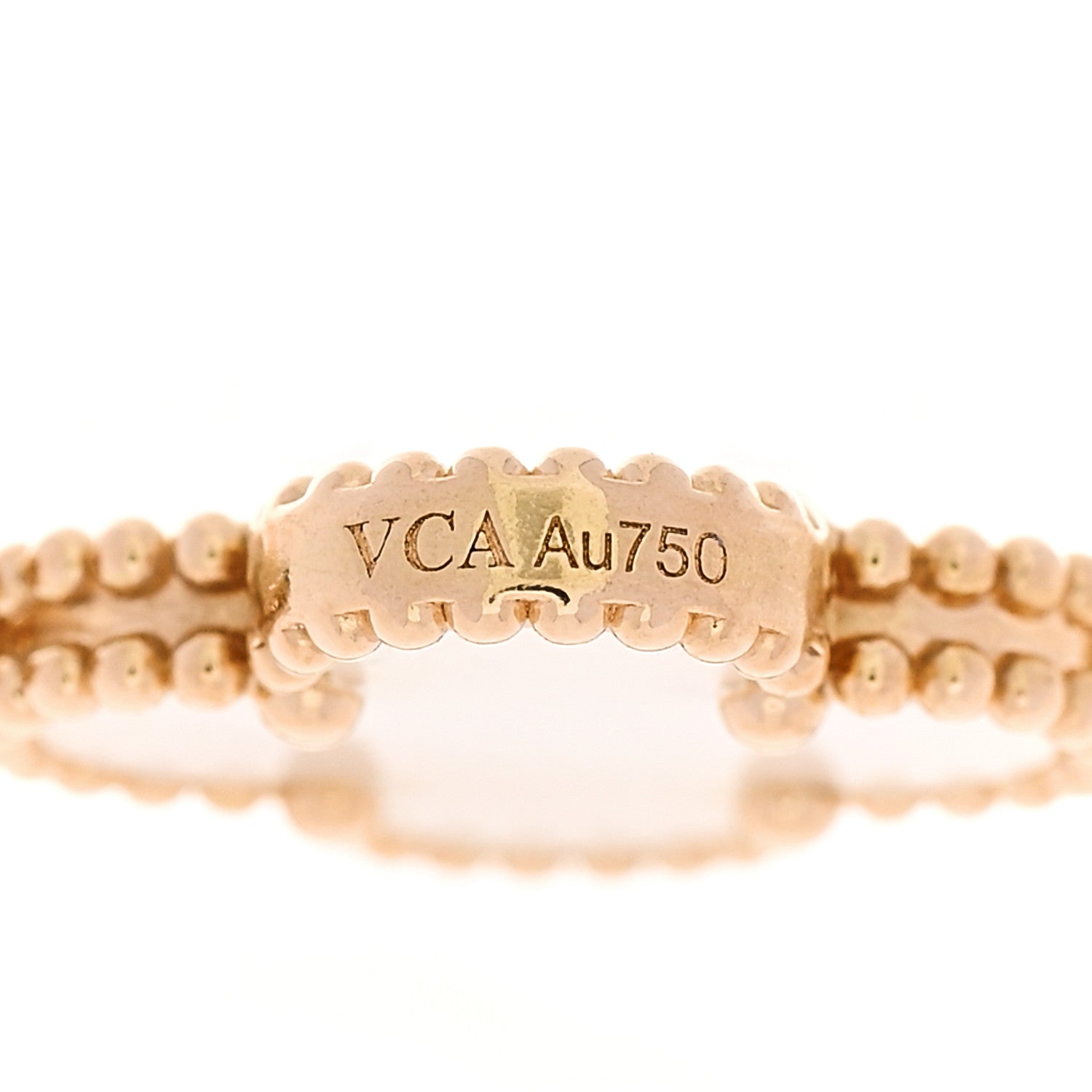Van Cleef & Arpels 18K Yellow Gold Mother of Pearl 5 Motifs Vintage Alhambra Bracelet 3 of 4
