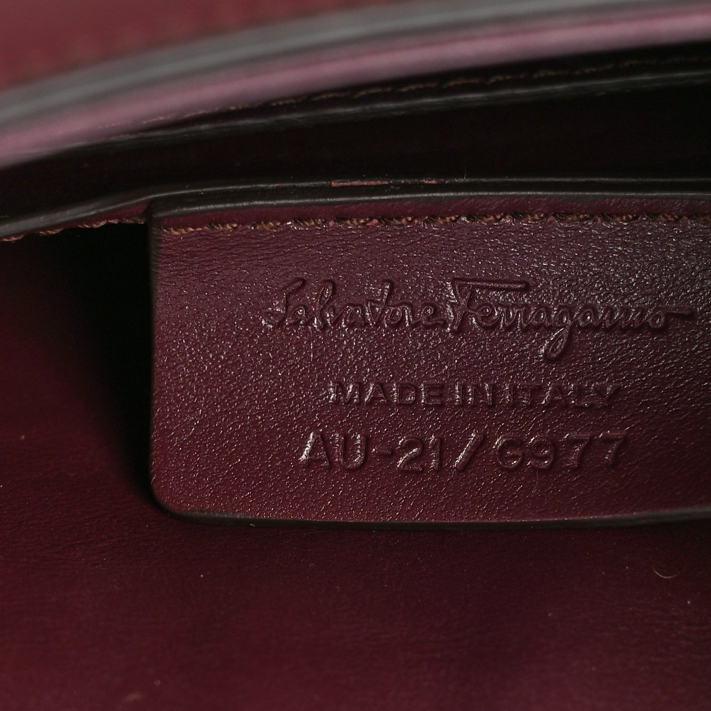 Calfskin Gancini Lock Flap Crossbody Burgundy