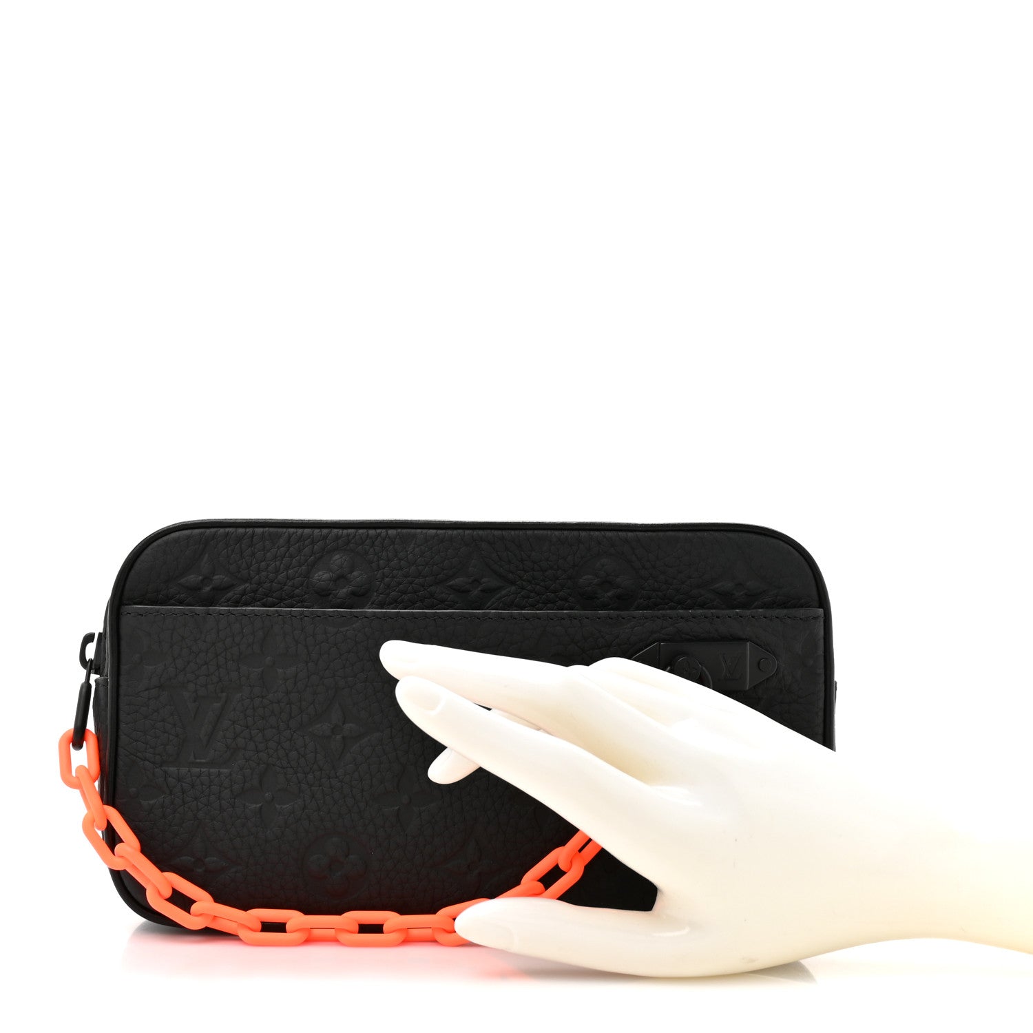 Louis Vuitton Taurillon Monogram Uniformes Solar Ray Soft Pochette Volga Belt Bag Black 2 of 9