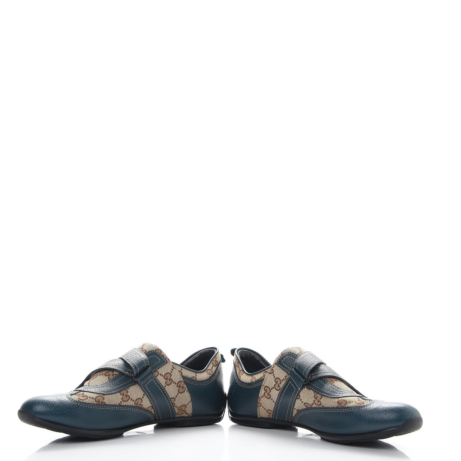 Gucci Monogram Velcro Sneakers 11 Blue 5 of 10