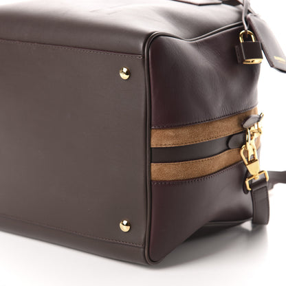 Burberry Smooth Calfskin Medium Cube Bowling Bag Mahogany 6 of 8