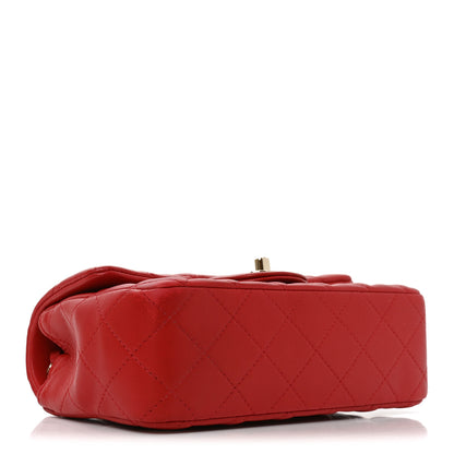 Chanel Lambskin Quilted Mini Rectangular Flap Red 4 of 11