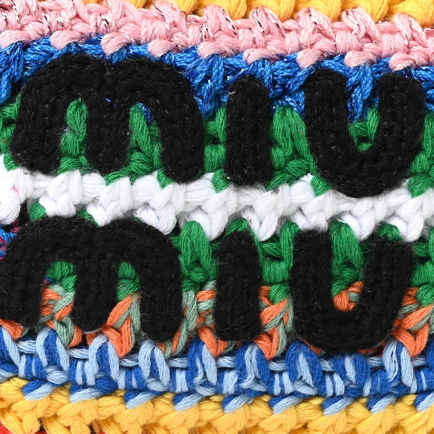 Miu Miu Fabric Crochet Pouch Multicolor 8 of 10