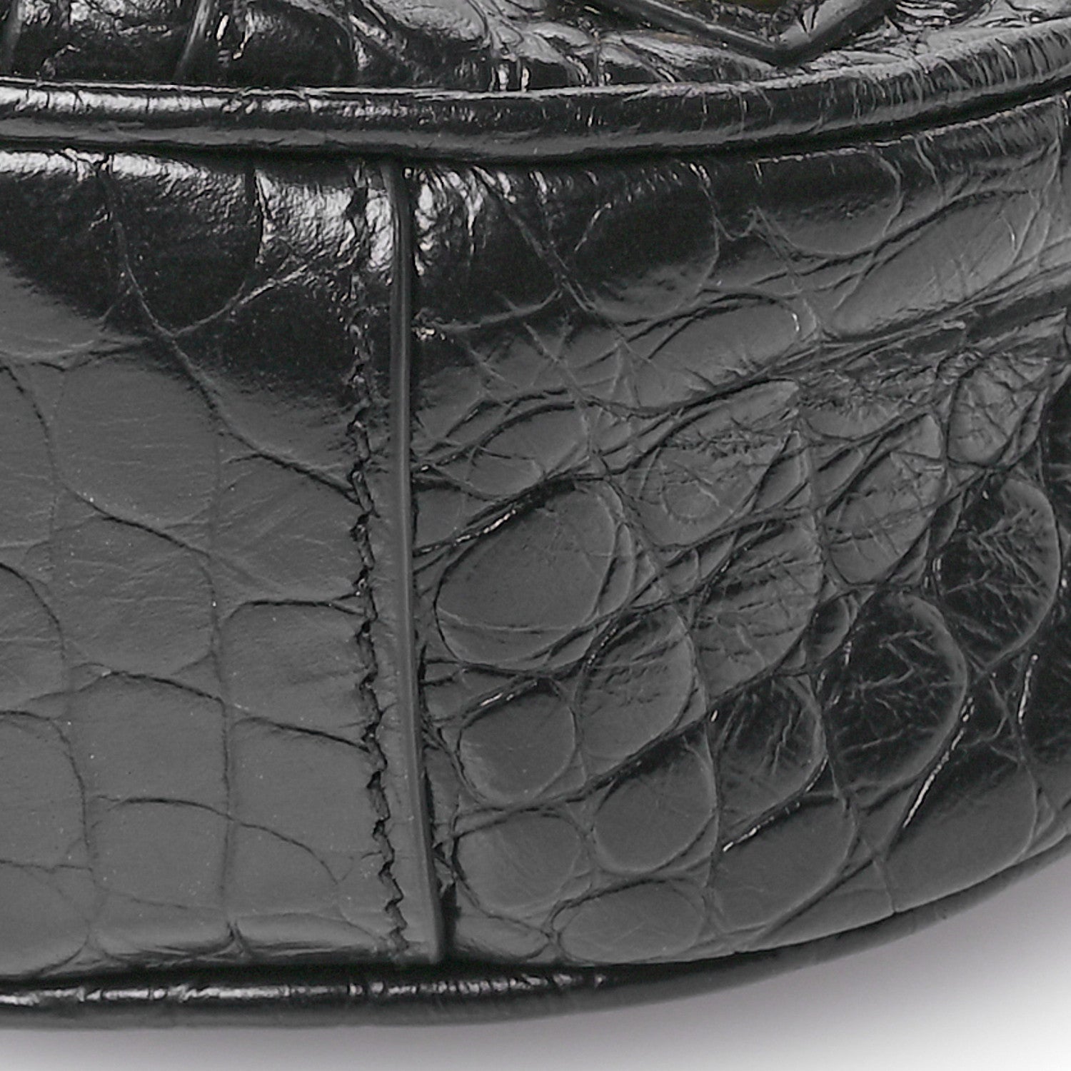 Balenciaga Extra Supple Calfskin Crocodile Embossed Le Cagole Shoulder Bag XS Black 11 of 11