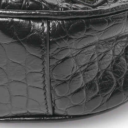 Balenciaga Extra Supple Calfskin Crocodile Embossed Le Cagole Shoulder Bag XS Black 11 of 11