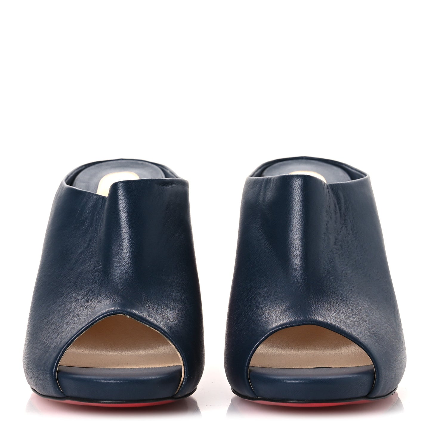 Nappa Corinthe 100 Peep Toe Mule 40.5 40.5 Version Denim