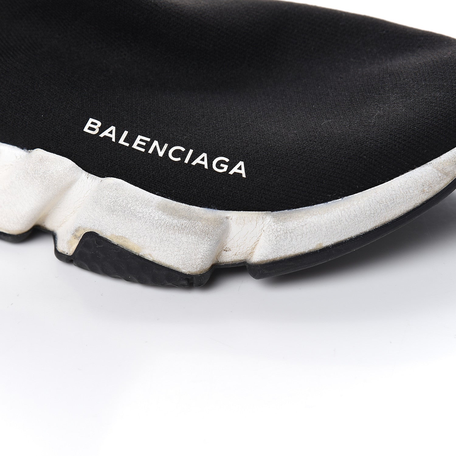 Balenciaga Neoprene Knit Womens Speed Sneakers 36 Black White 13 of 18