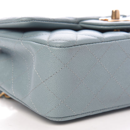 Chanel Iridescent Caviar Quilted Mini Rectangular Flap Light Blue 9 of 11