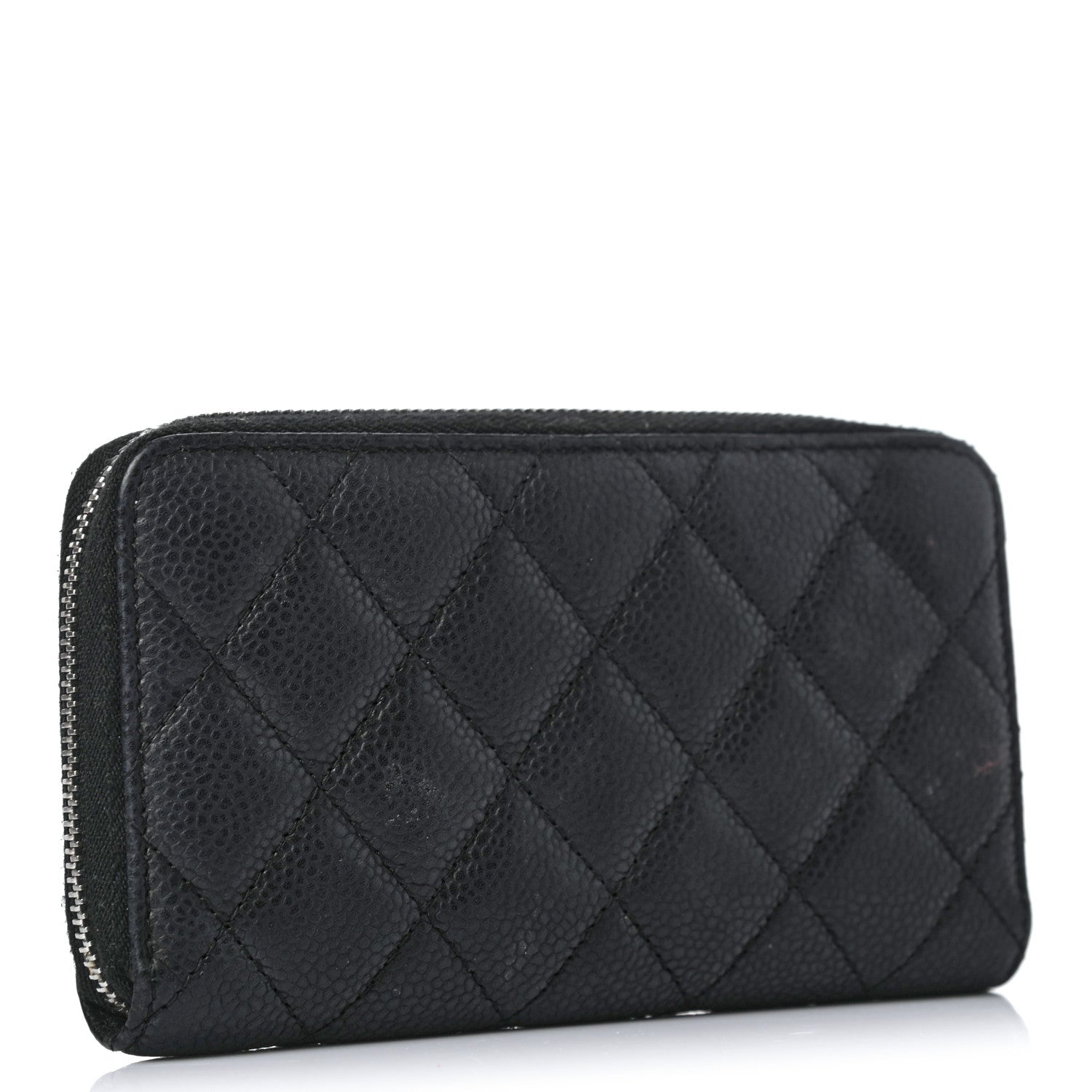Chanel Caviar Quilted Small Zip Around Wallet Black 2 of 4