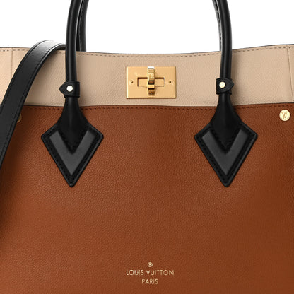 Louis Vuitton Calfskin Monogram On My Side MM Chataigne 7 of 11