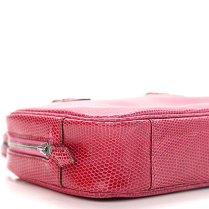Hermes Shiny Lizard Diamond Plume Elan 22 Fuchsia 10 of 12