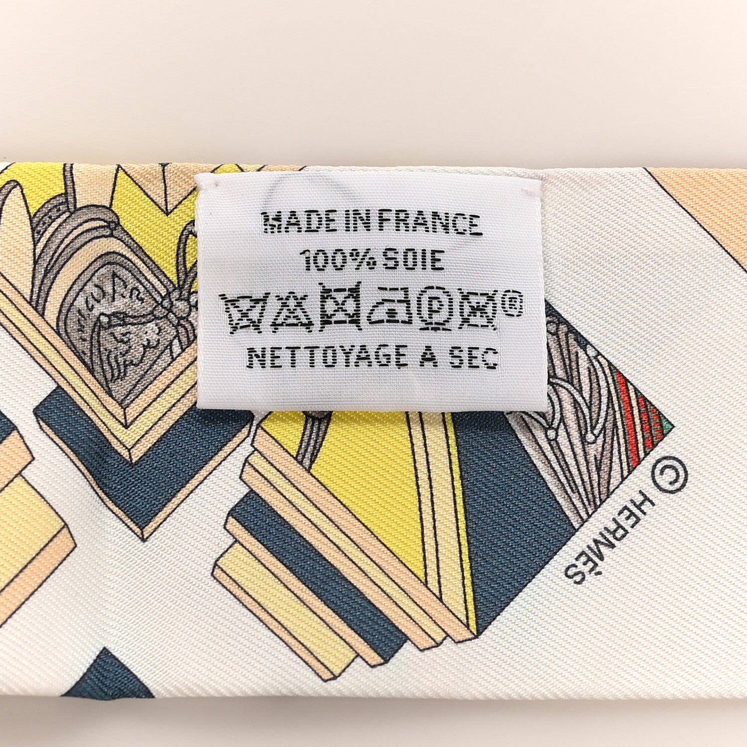 Hermes Silk Springs Springs Bague Twilly White Beige Petrole 3 of 3