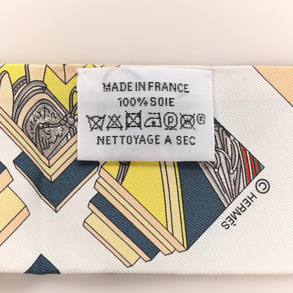Hermes Silk Springs Springs Bague Twilly White Beige Petrole 3 of 3