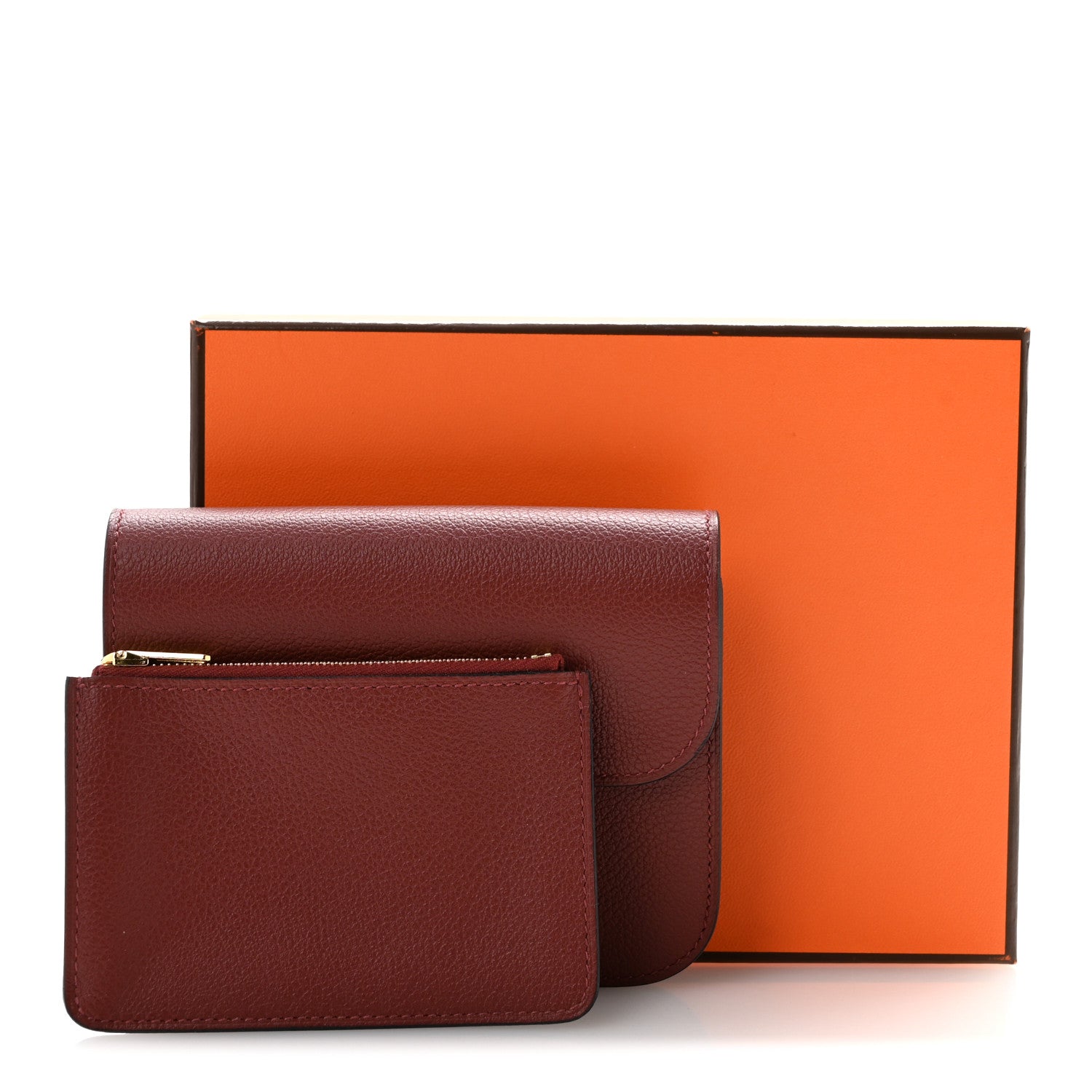 Hermes Evercolor Constance Slim Wallet Rouge H 9 of 9
