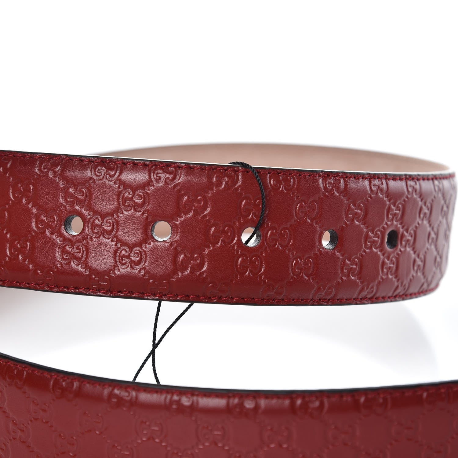 Gucci Soft Microguccissima Margaux Calfskin Belt 90 36 Rosso 6 of 6