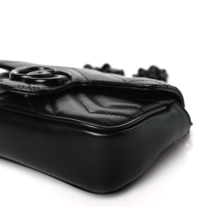 Gucci Calfskin Matelasse Monochrome GG Marmont Chain Belt Bag Black 10 of 10