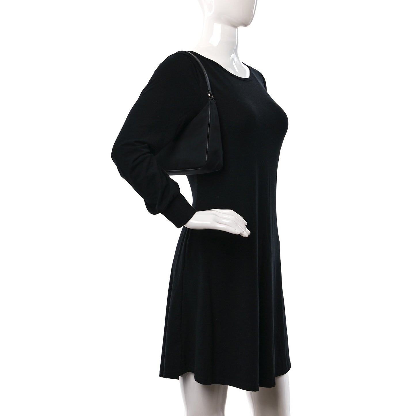 Tessuto Nylon Saffiano Mini Re-Edition 2005 Bag Black
