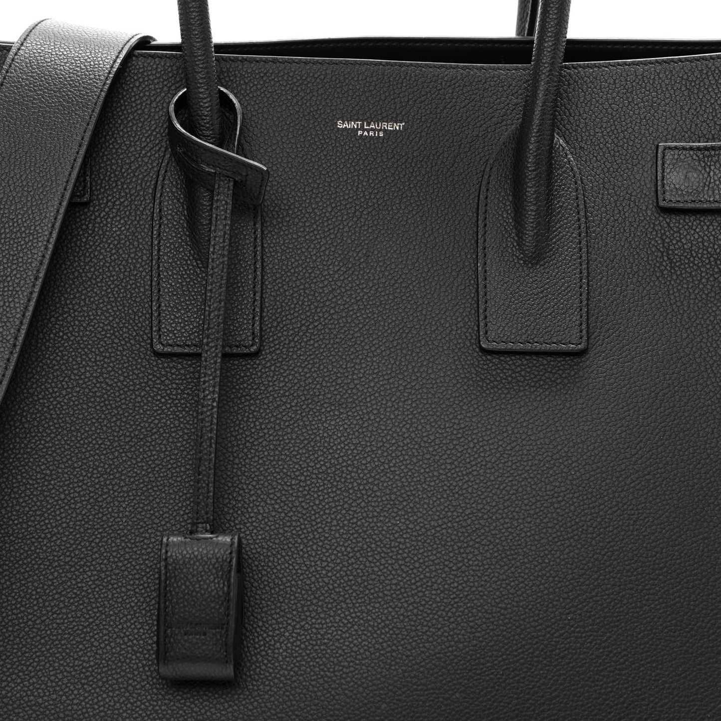Grained Calfskin Large Sac De Jour Carryall Black