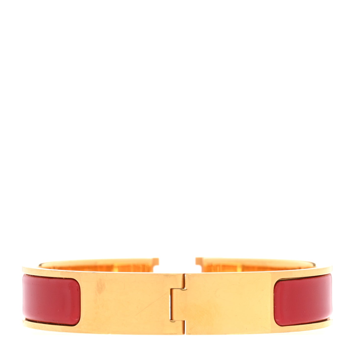 Enamel Narrow Clic Clac H Bracelet PM Rouge Vif