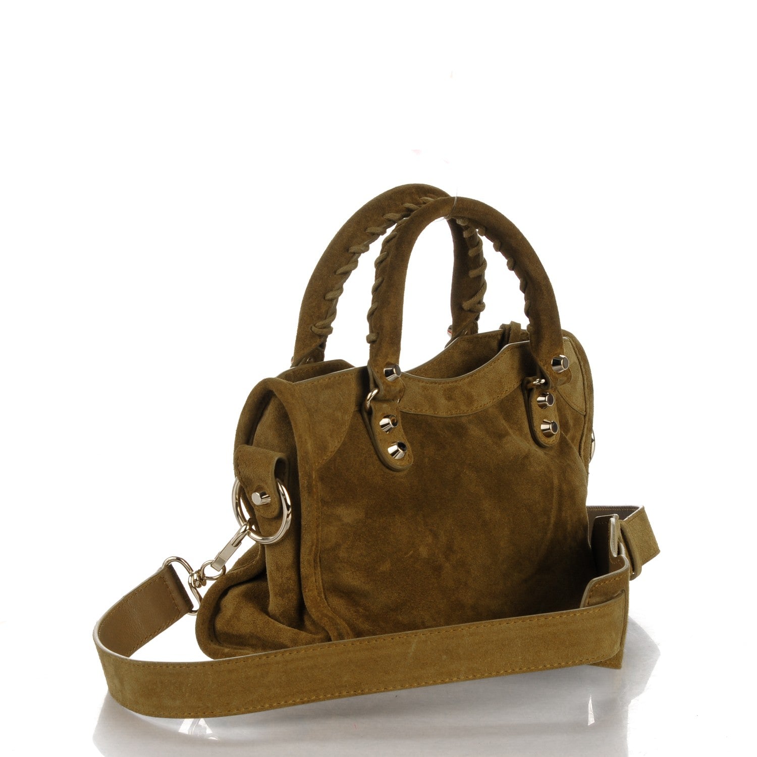 Balenciaga Baby Daim Suede Classic Gold Hardware Mini City Beige Fauve 3 of 7