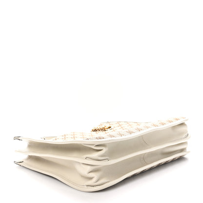 Gucci Monogram Calfskin Medium Horsebit 1955 Tote Bag Beige Mystic White 4 of 11