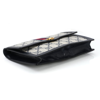 Gucci Monogram Web Cosmetic Case Accessories Pouch Navy 3 of 6