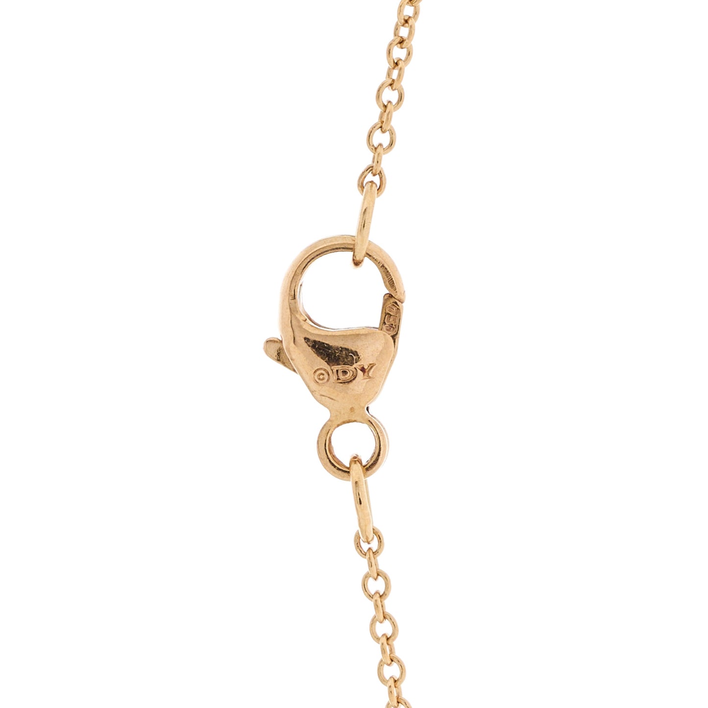 18K Rose Gold Diamond Morganite 7mm Petite Chatelaine Pendant Necklace