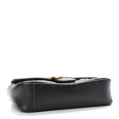 Gucci Calfskin Matelasse Small GG Marmont Shoulder Bag Black 3 of 10