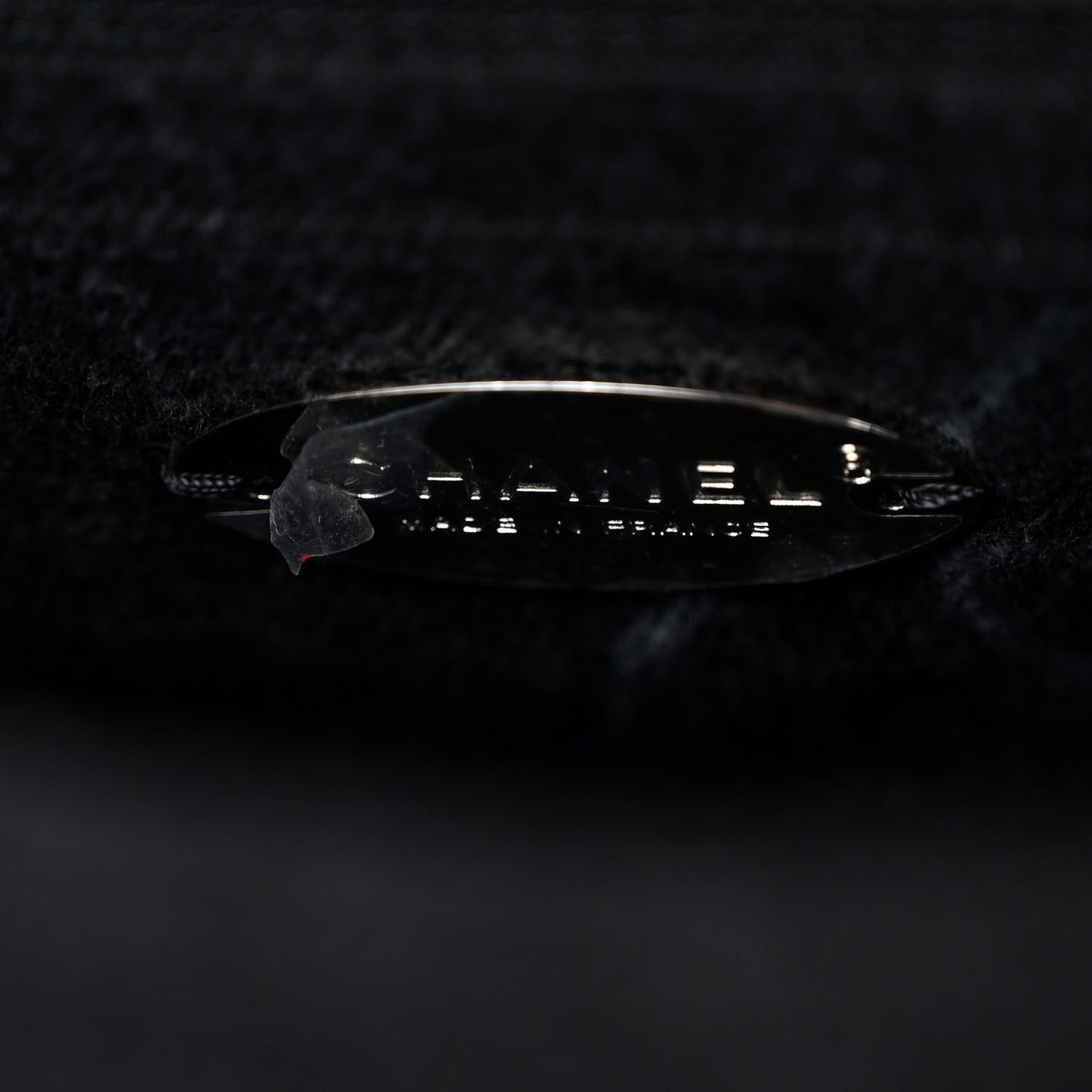 Denim CC Quilted Mini Square Flap Black