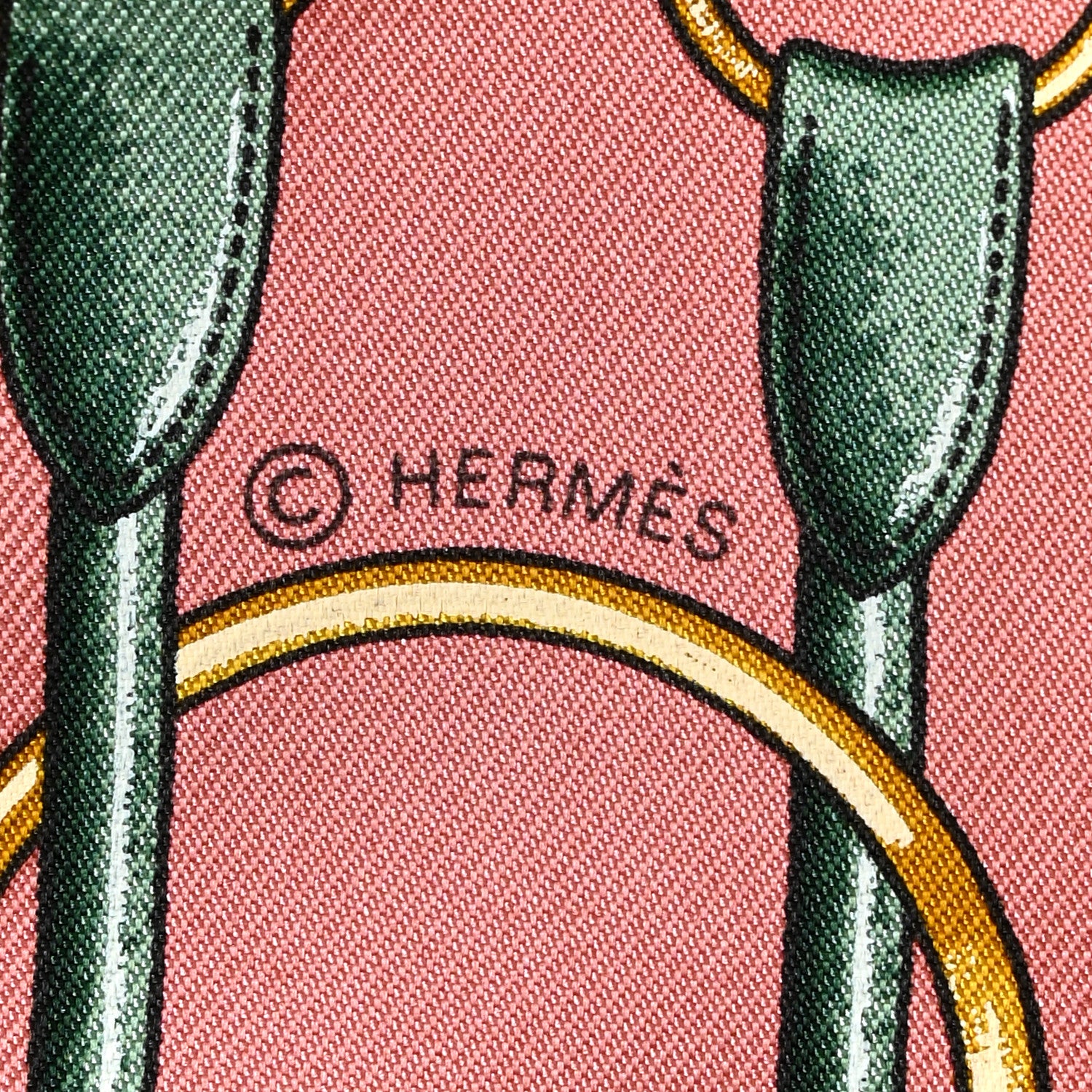 Hermes Silk Jumping Twilly Vieux Rose Petrole 4 of 4
