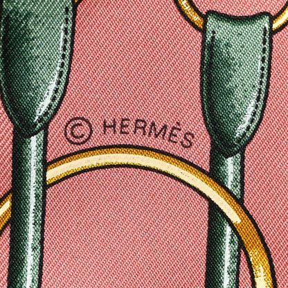 Hermes Silk Jumping Twilly Vieux Rose Petrole 4 of 4
