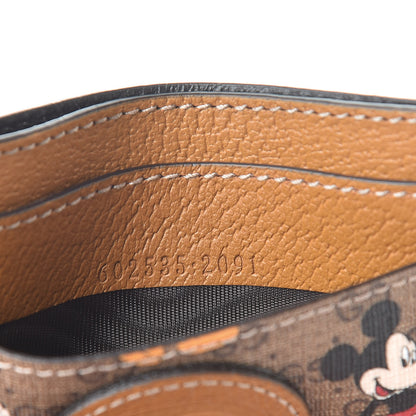 Gucci X DISNEY Mini Vintage GG Supreme Monogram Mickey Mouse Card Holder Beige Vintage Sun Oil 7 of 8