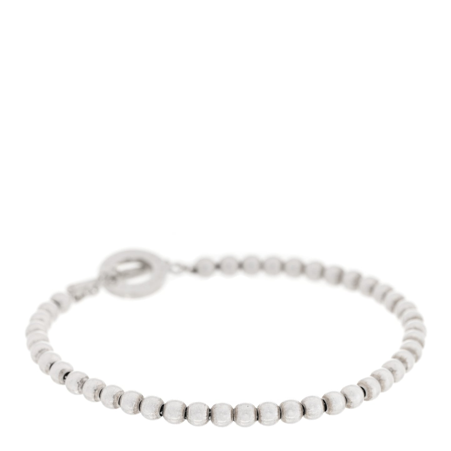 Sterling Silver 4mm Beads Toggle Bracelet