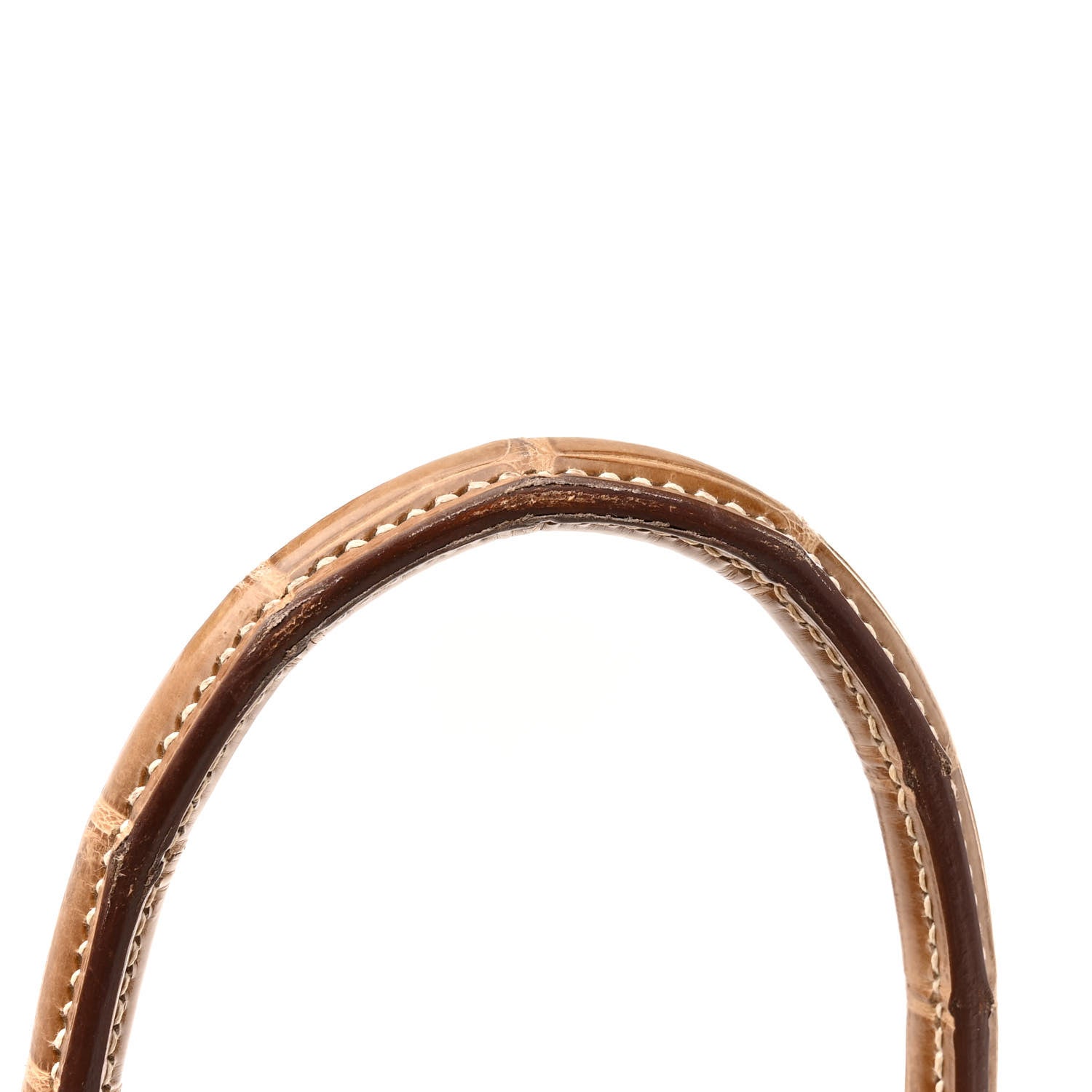 Hermes Shiny Porosus Crocodile Horseshoe Birkin 35 Ficelle Gold 13 of 16