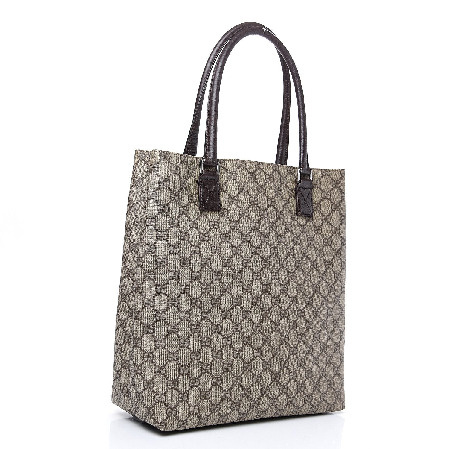 Gucci GG Plus Monogram Small Vertical Tote Dark Brown 2 of 10