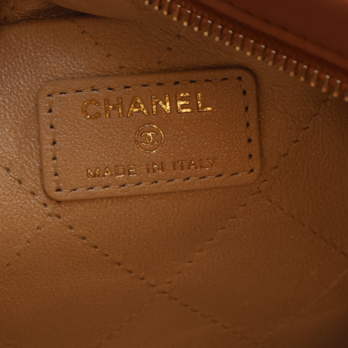 Chanel Lambskin Medium CC Pouch With Handle Brown 6 of 10