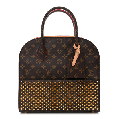 Louis Vuitton Monogram Calf Hair Spikes Iconoclasts Christian Louboutin Tote Red 1 of 14