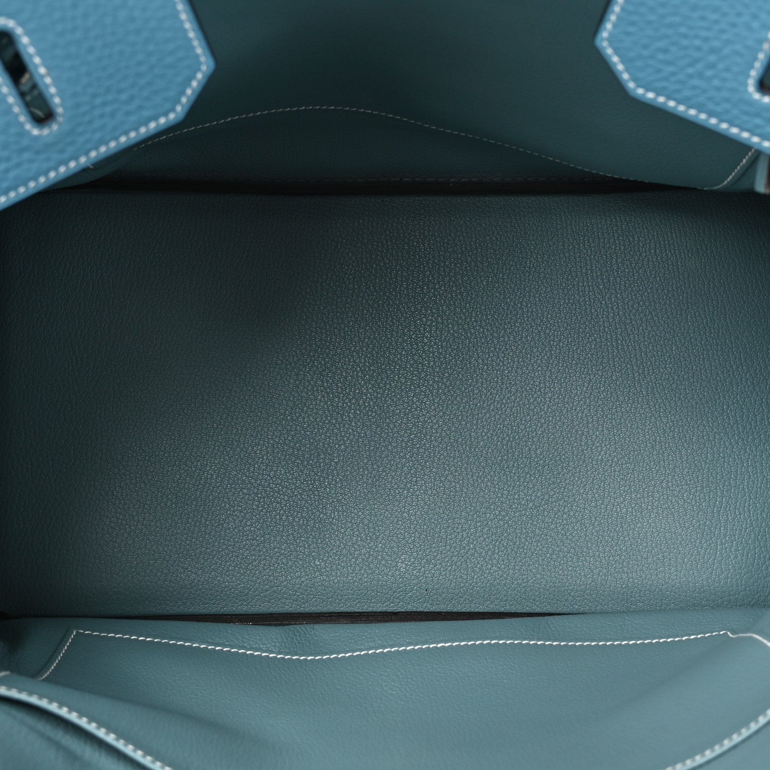 Hermes Veau Doblis Taurillon Clemence Evergrain Ghillies Birkin 35 Turquoise Ciel 5 of 14
